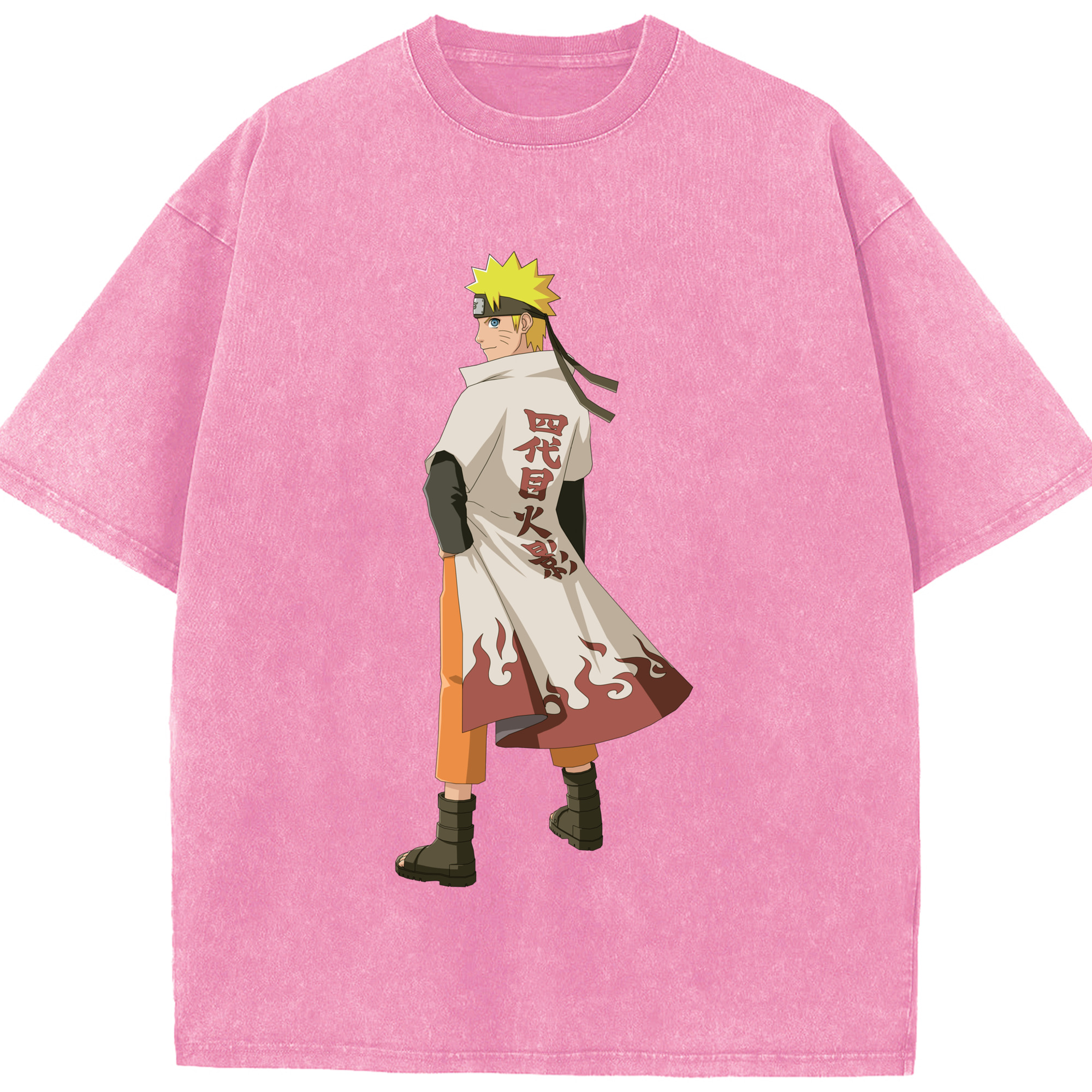 （画像用） NARUTO -ナルト- うずまき ナルト Uzumaki Naruto 綿100% ヴィンテージ風 半袖Tシャツ（フロントプリント）